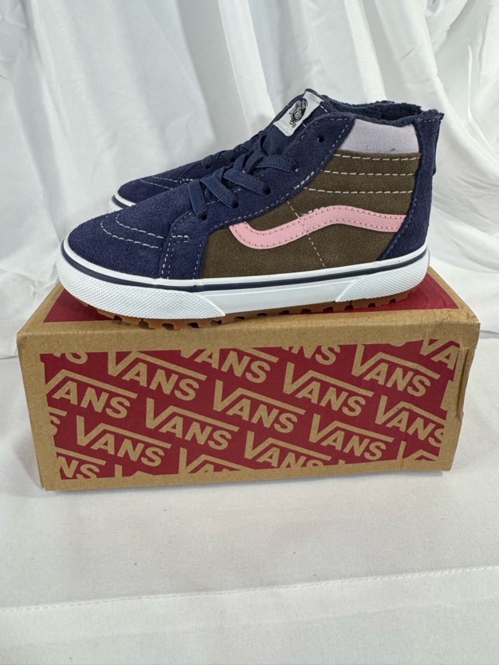 Vans Toddler Mte Sk8-Hi Zip in Navy, Purple & Pink